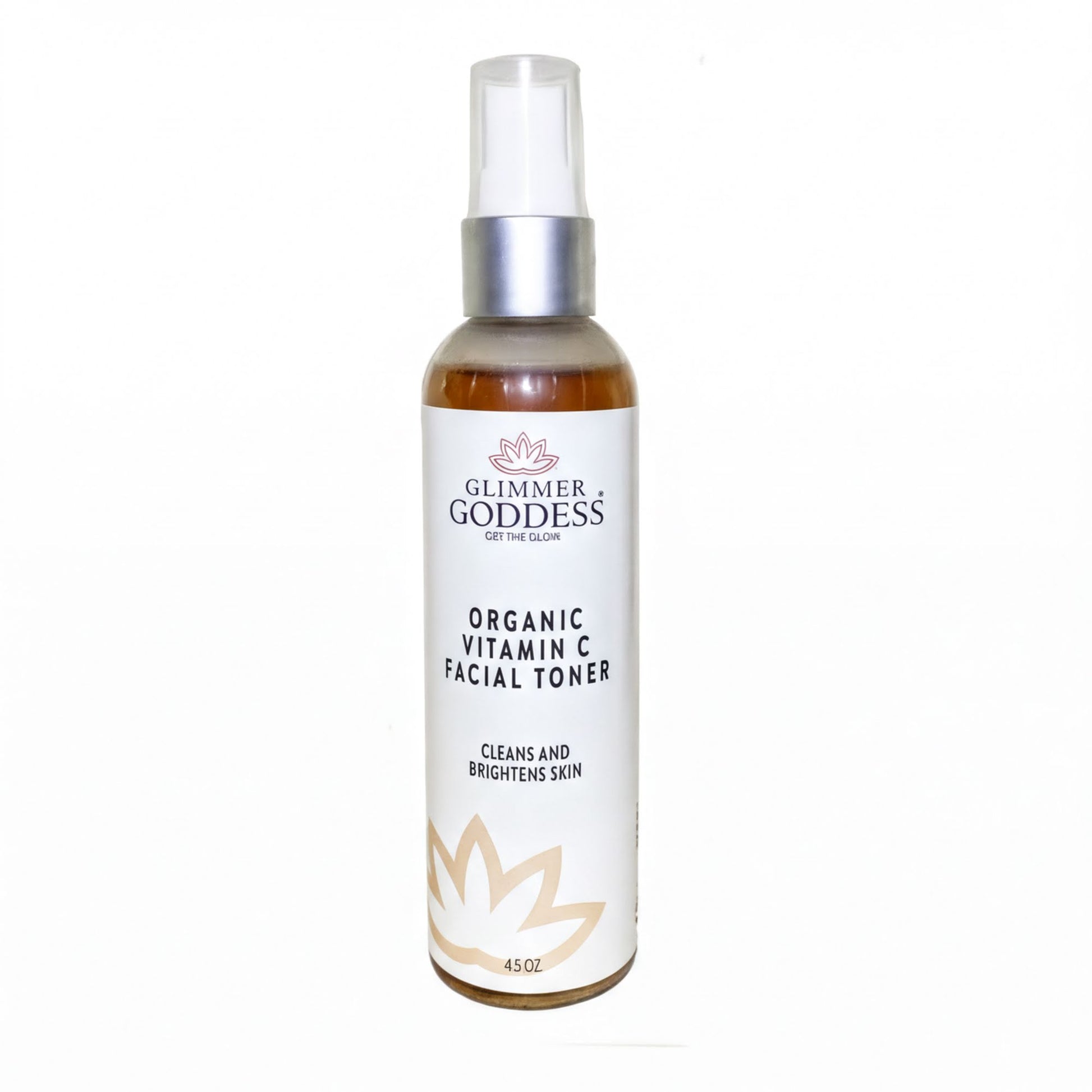 A bottle of Glitter Goddess Organic Vitamin C Facial Toner