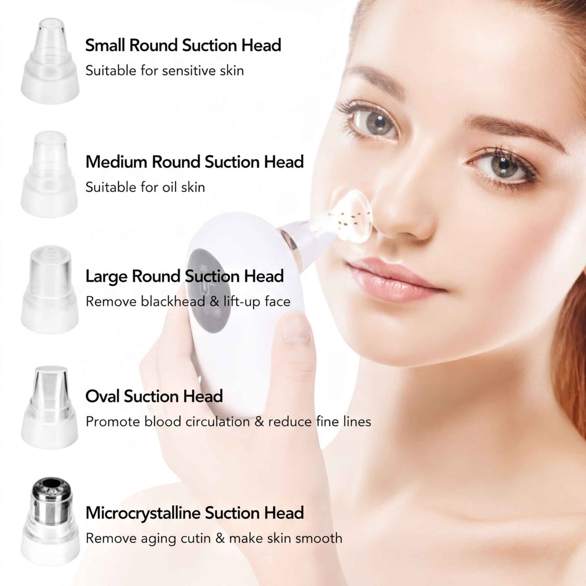 Blackhead Remover Vacuum – Portable Face Deep Pore Cleaner With USB Charging