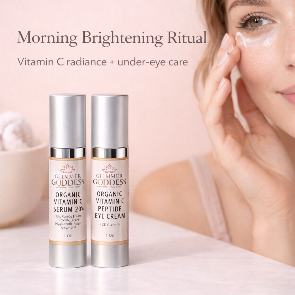 Organic Vitamin C Glow Duo – 20% Vitamin C + Peptide Eye Serum - Harmony Beauty