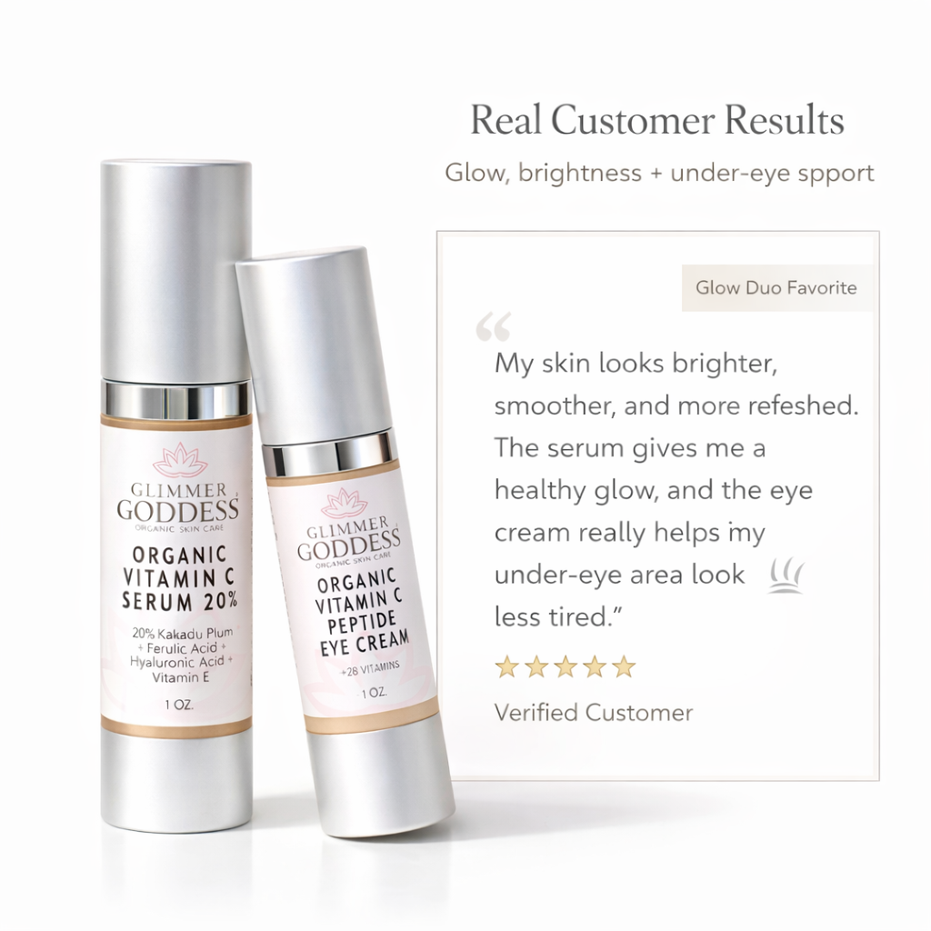 Organic Vitamin C Glow Duo – 20% Vitamin C + Peptide Eye Serum - Harmony Beauty