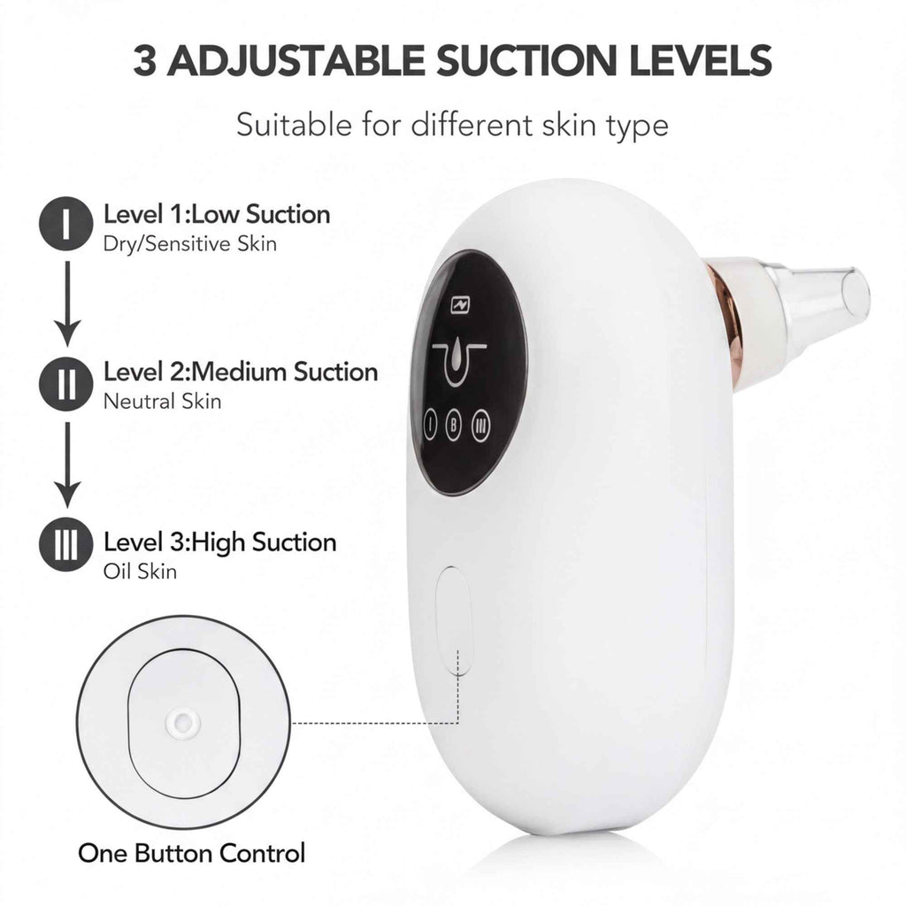 Blackhead Remover Vacuum – Portable Face Deep Pore Cleaner With USB Charging